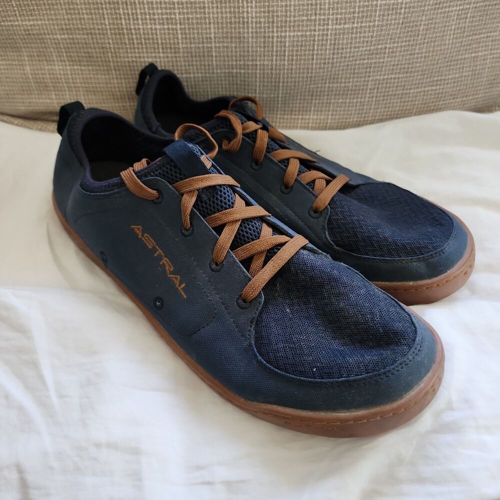 Astral Loyak Barefoot Water Shoes Mens Size 11 Navy Brown V173 Lace Up
